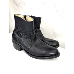 Durango Western Boot Mens 8 EE TR820 Black Leather Side Zip Boots Shorty cowboy